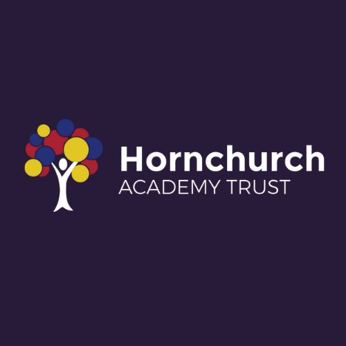 Hornchurch Academy Trust Logo with dark Purple background