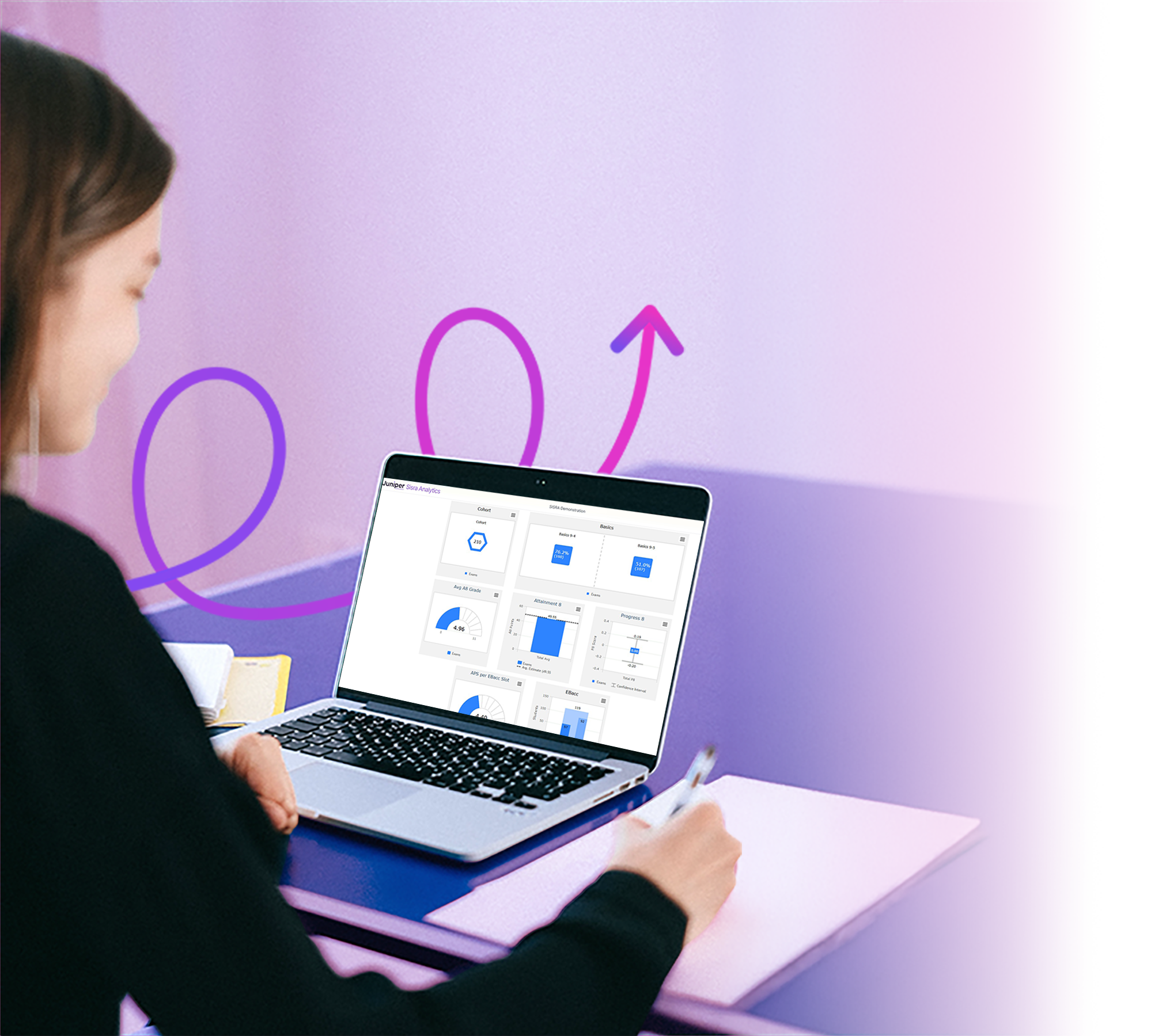 How it supports woman on laptop