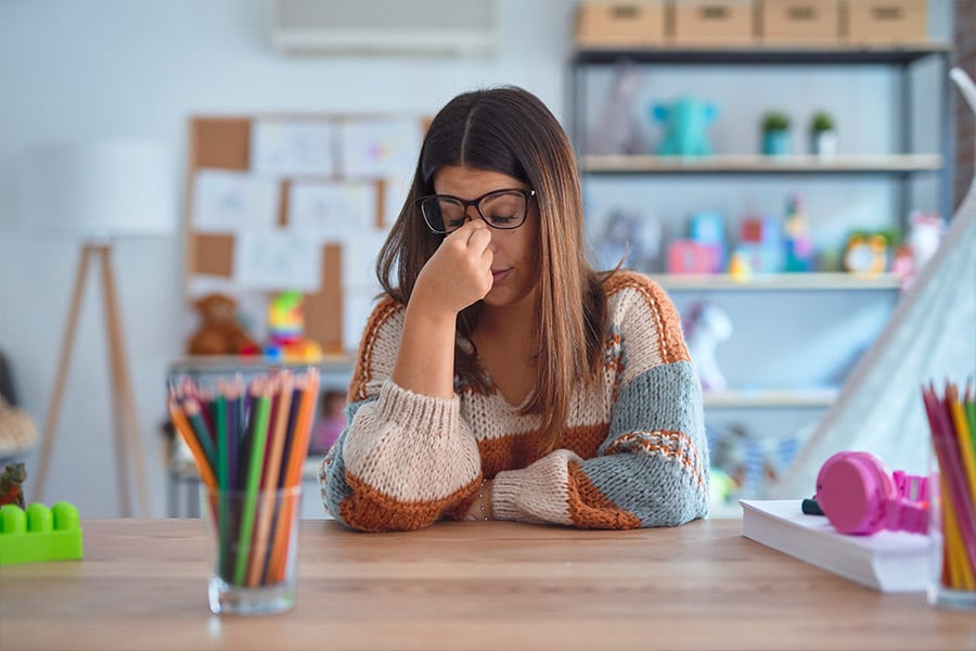 Teacher overwhelmed by the school curriculum