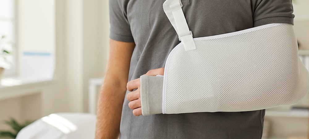 contingency plan for school Man with arm in sling