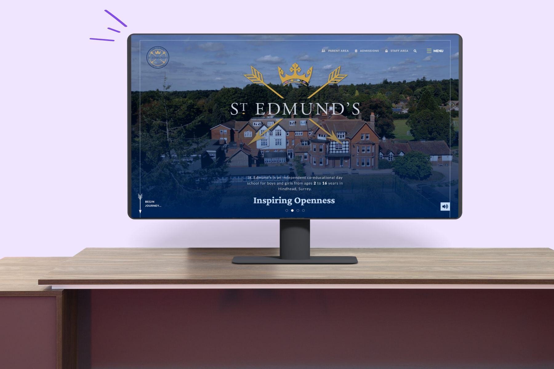 Independent school website omepage