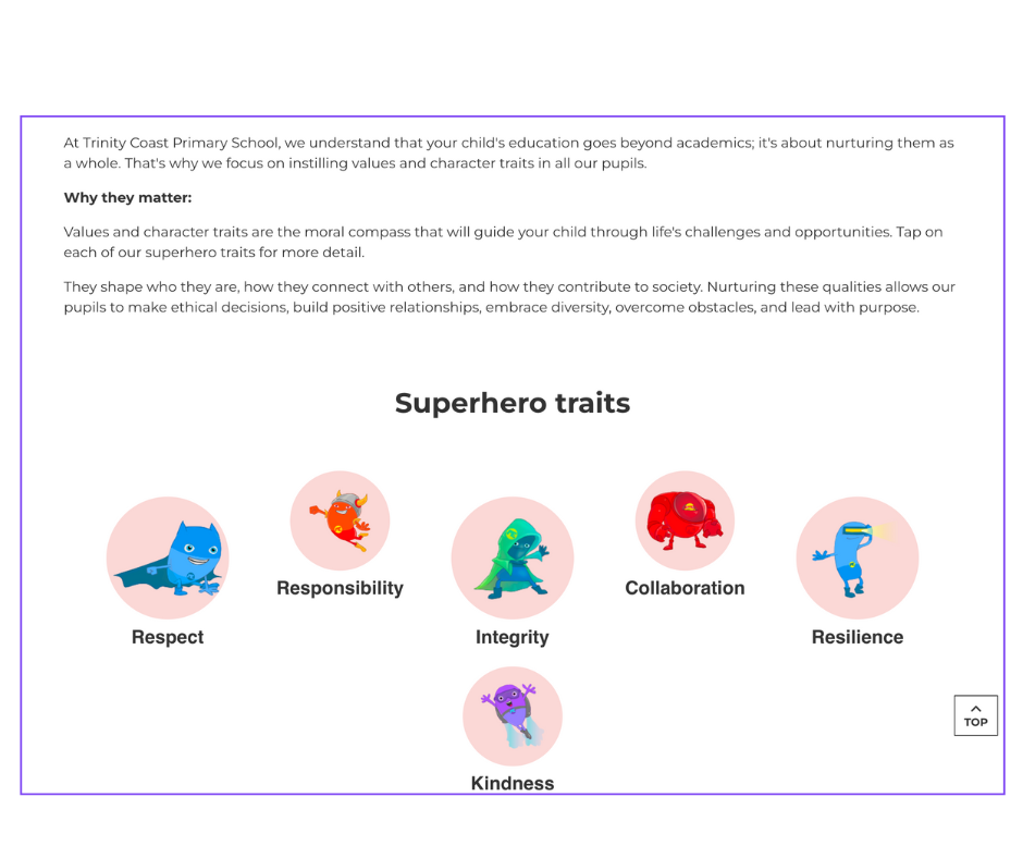 Superhero traits vision and values page 