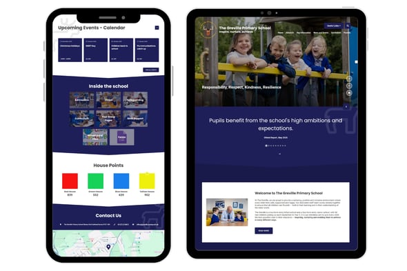 The Greville Primary School V2 Mockups
