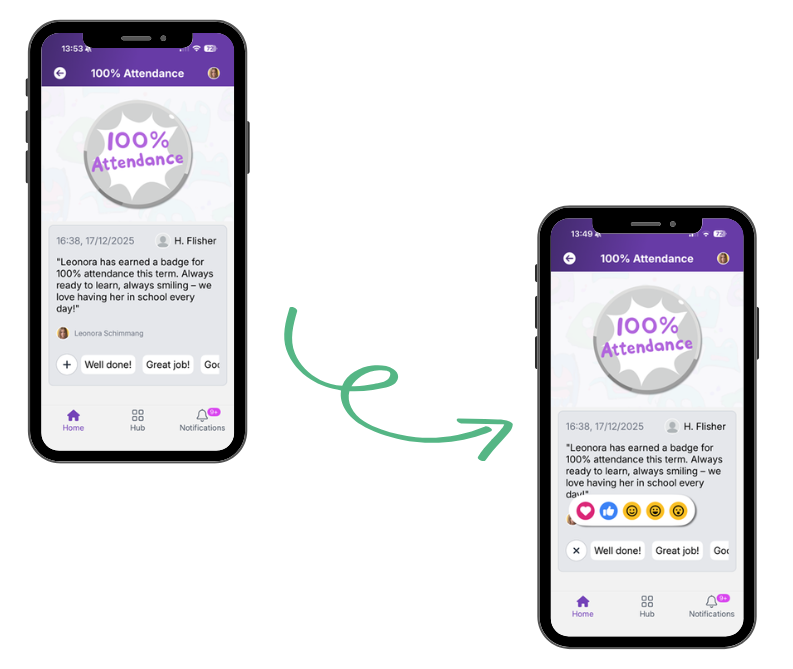 Share moment with families